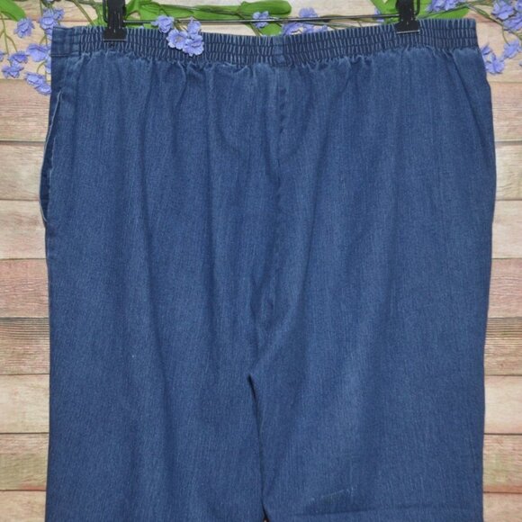 Alfred Dunner Pull On Jeans Women’s Size 12 12P Petite Blue Denim Stretch Pocket - Picture 4 of 6